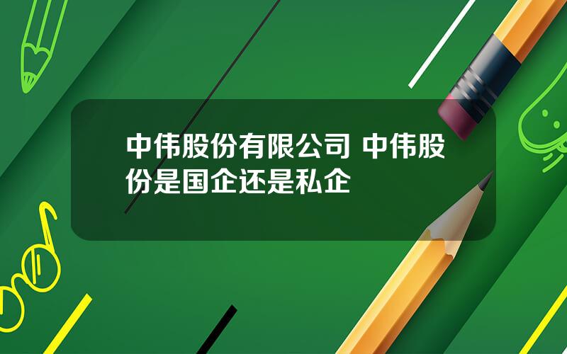 中伟股份有限公司 中伟股份是国企还是私企